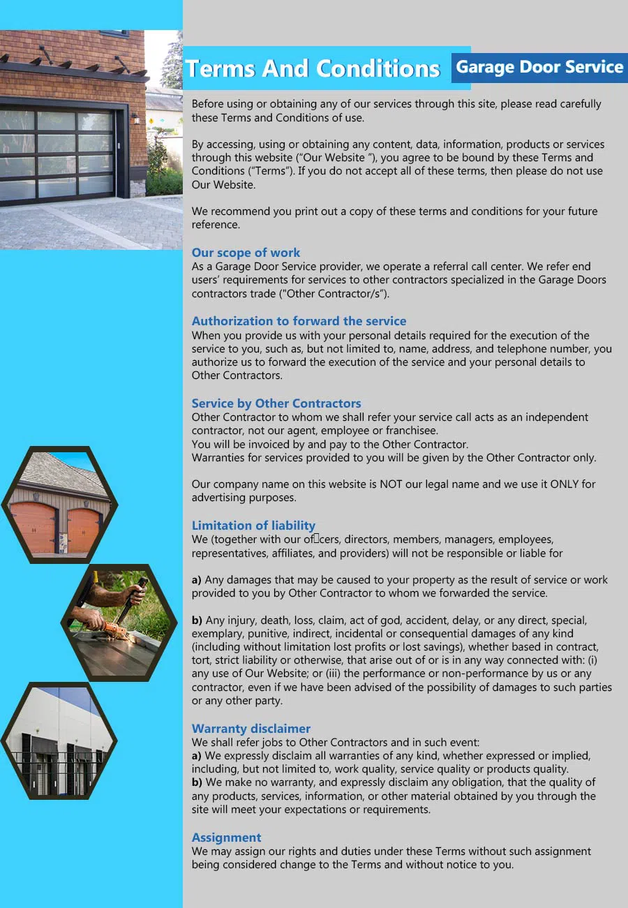 Capitol Garage Door Service Rio Verde, AZ 480-281-5468 - terms4